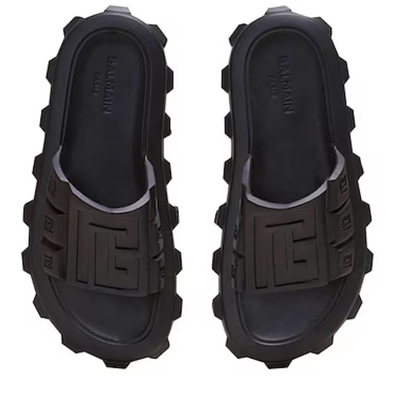 🌷❗️Sale❗️Balmain Black Ari Slides - Picture 5 of 7